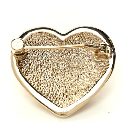 Chanel Metal CC Heart Turnlock Brooch Gold 3 of 5
