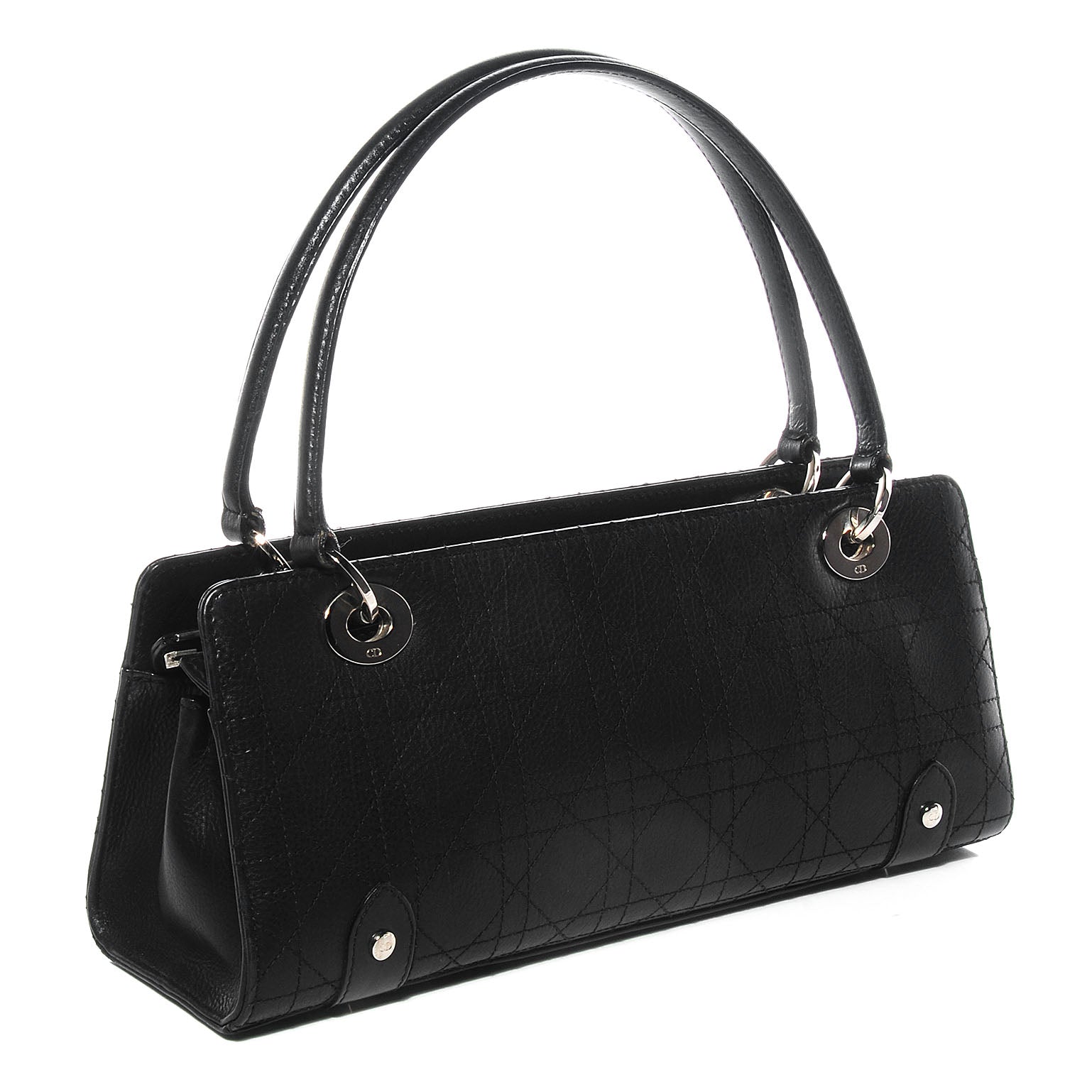 Christian Dior Calfskin Cannage Stitched Lady Dior East West Black 3 of 8