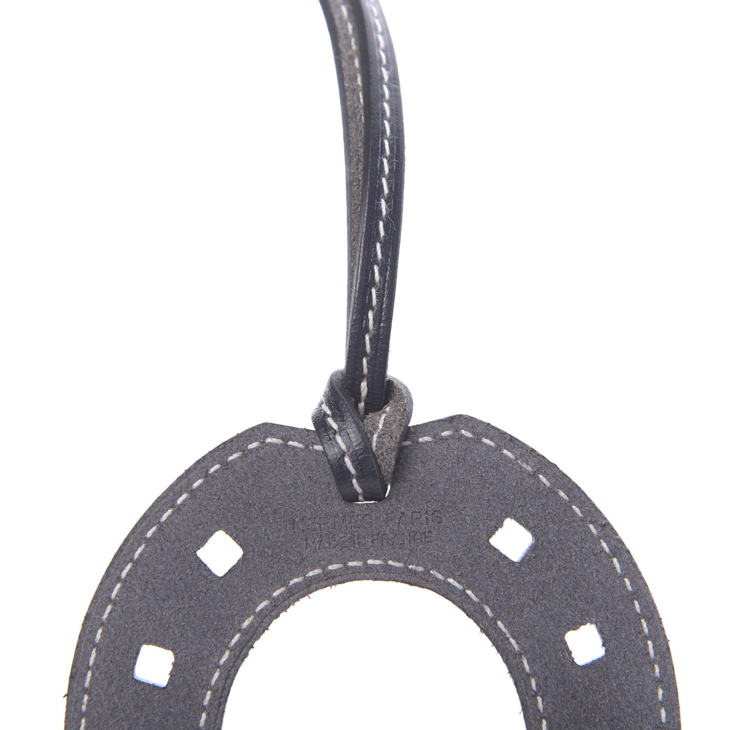 Hermes Veau Box Paddock Horseshoe Bag Charm Black 3 of 4