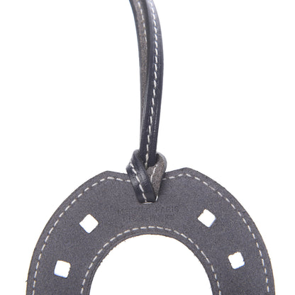 Hermes Veau Box Paddock Horseshoe Bag Charm Black 3 of 4