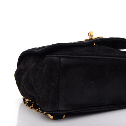 Chanel Suede Quilted Backpack Black 7 of 9