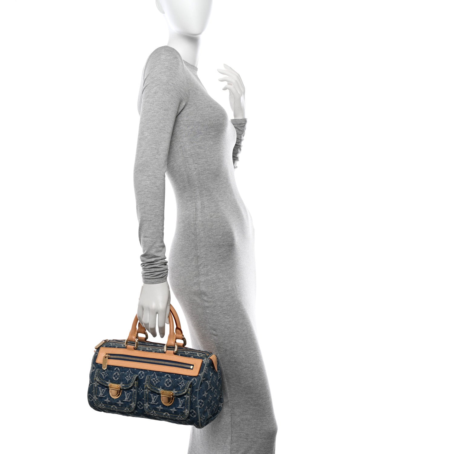 Louis Vuitton Monogram Denim Neo Speedy Blue 2 of 13