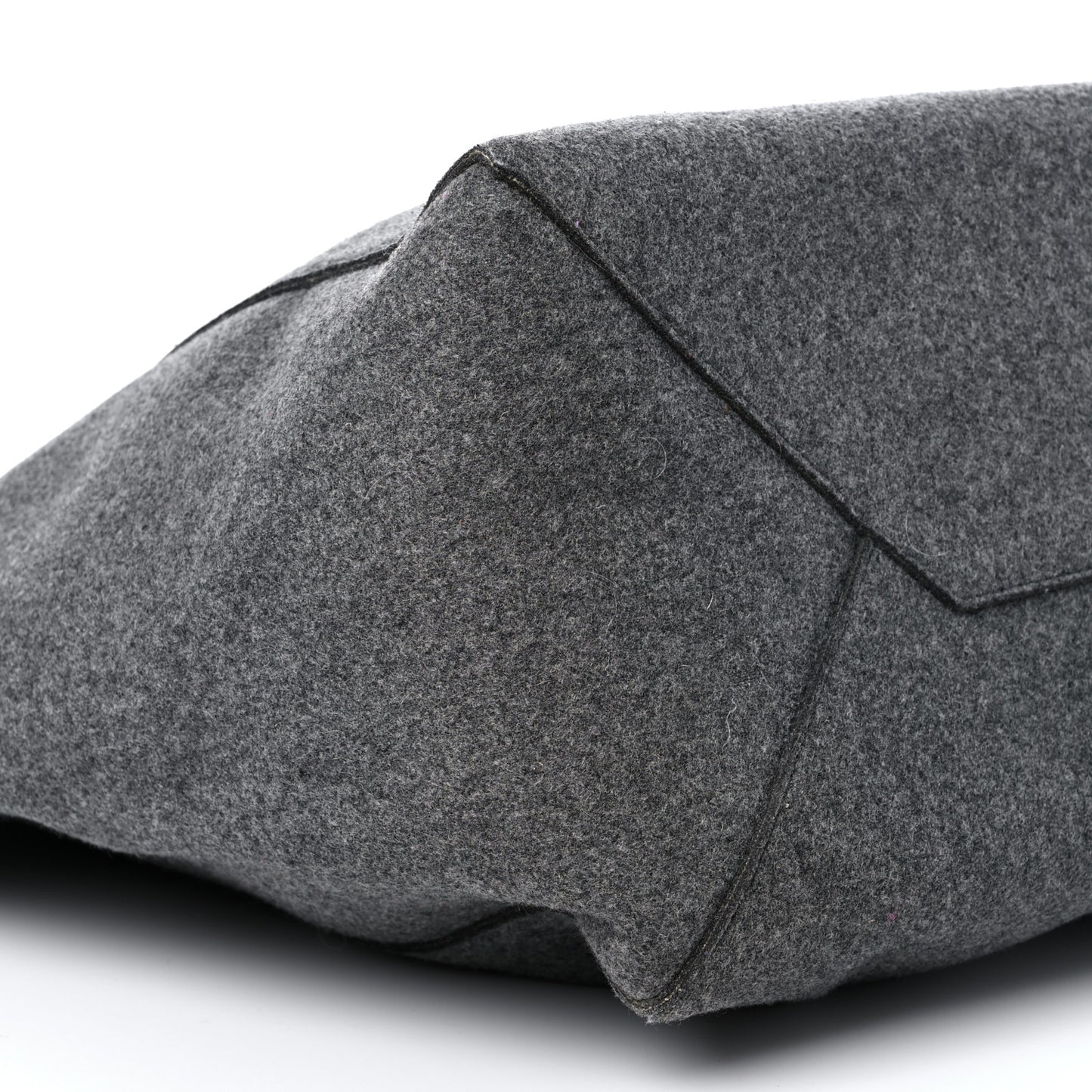 Felt Calfskin Medium Belt Cabas Phantom Black White