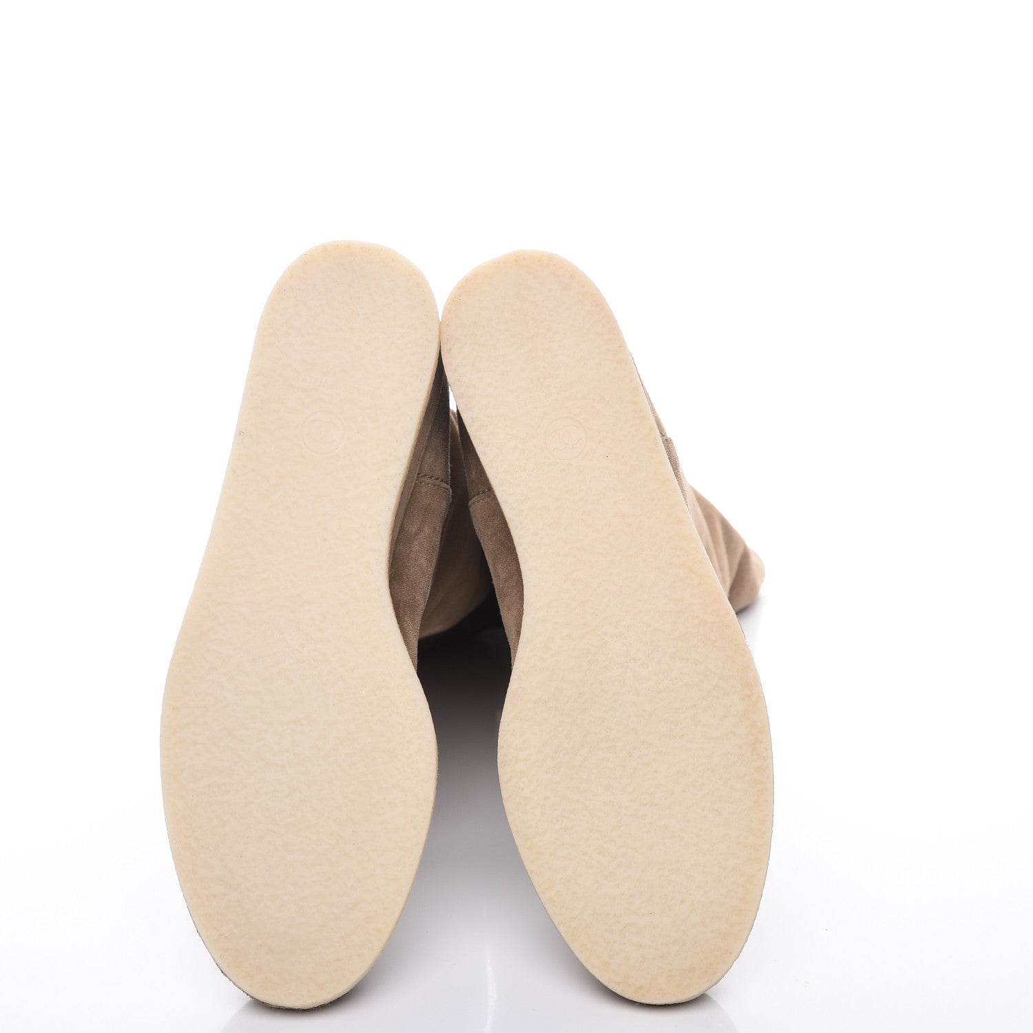 Chanel Suede Calfskin Chain Around High Boots 36 Beige 5 of 8