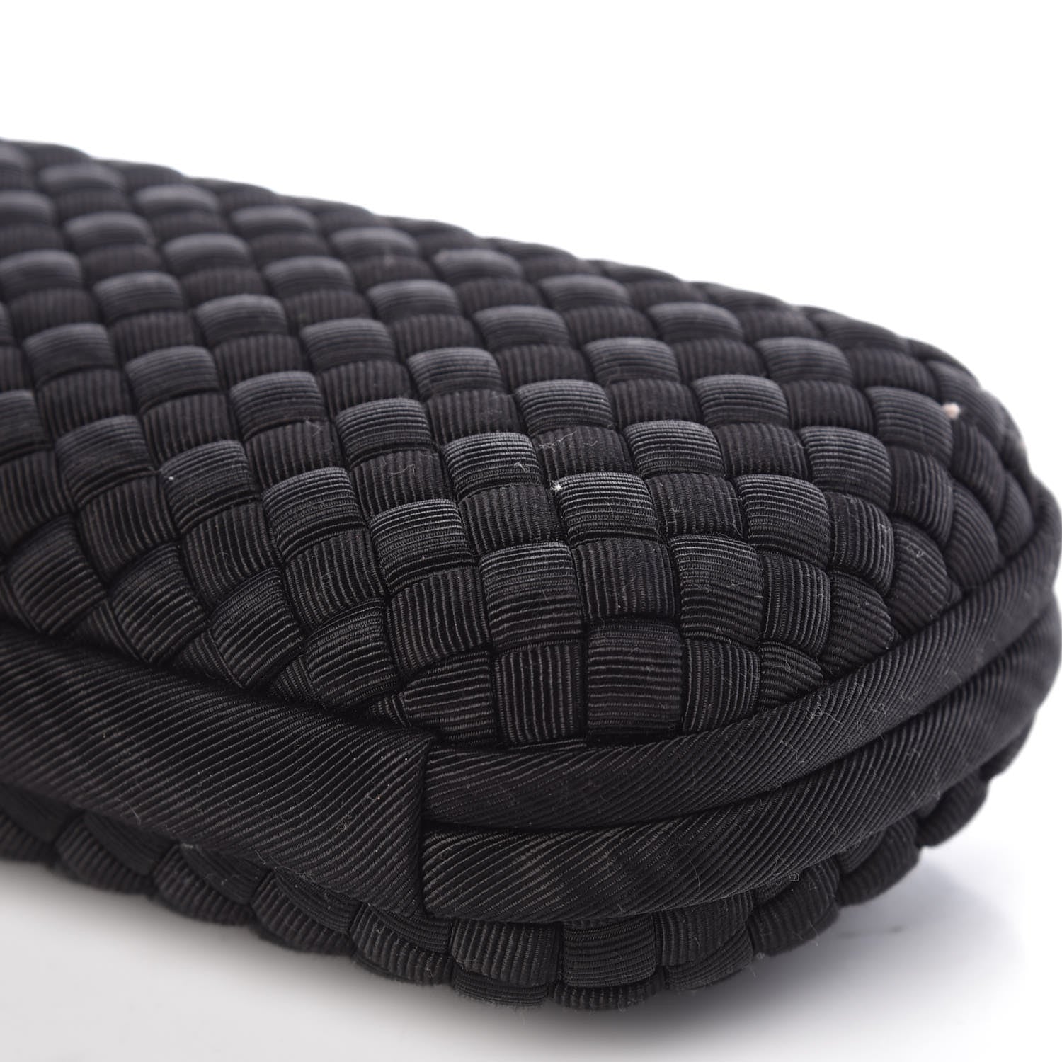 Bottega Veneta Satin Intreccio Impero Stretch Knot Clutch Black 8 of 8