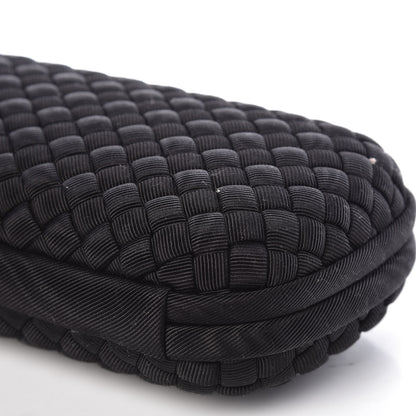 Bottega Veneta Satin Intreccio Impero Stretch Knot Clutch Black 8 of 8