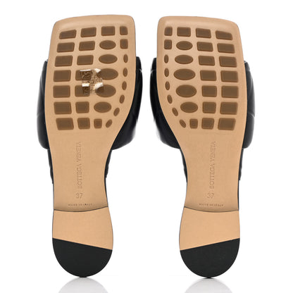 Bottega Veneta Nappa Quilted Rubber Lido Flat Sandals 37 Black 5 of 9
