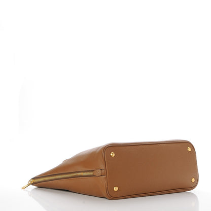 Prada Vitello Daino Side Zip Tote Cannella 5 of 10