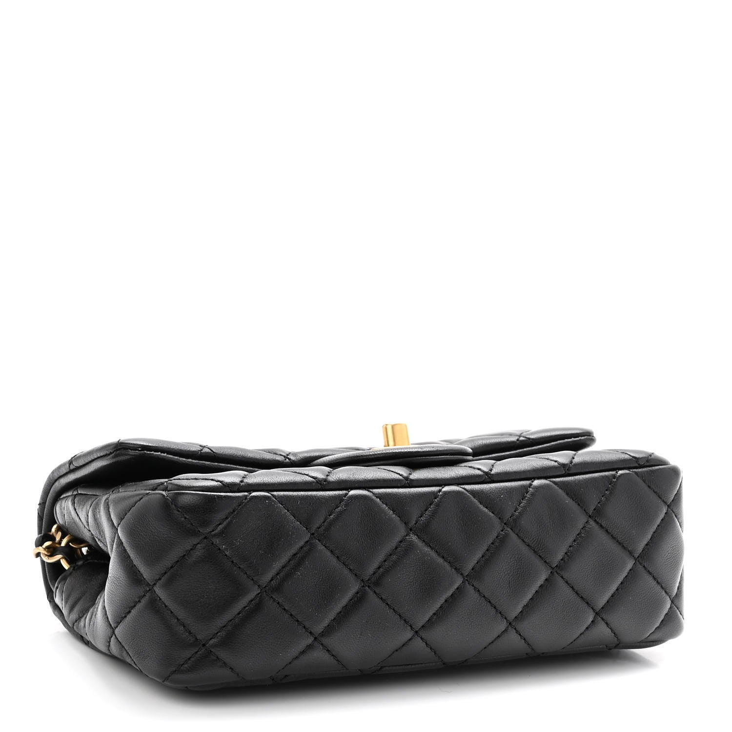 Chanel Lambskin Quilted Mini Rectangular Pearl Crush Flap Black 4 of 10