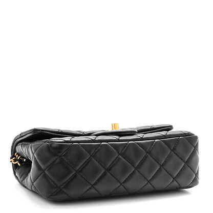Chanel Lambskin Quilted Mini Rectangular Pearl Crush Flap Black 4 of 10