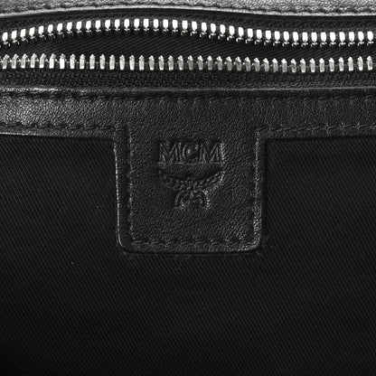MCM Visetos Chevron Stripe Buckle Backpack Black 6 of 10