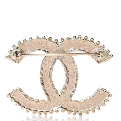 Chanel Crystal CC Brooch Pin Gold 3 of 4