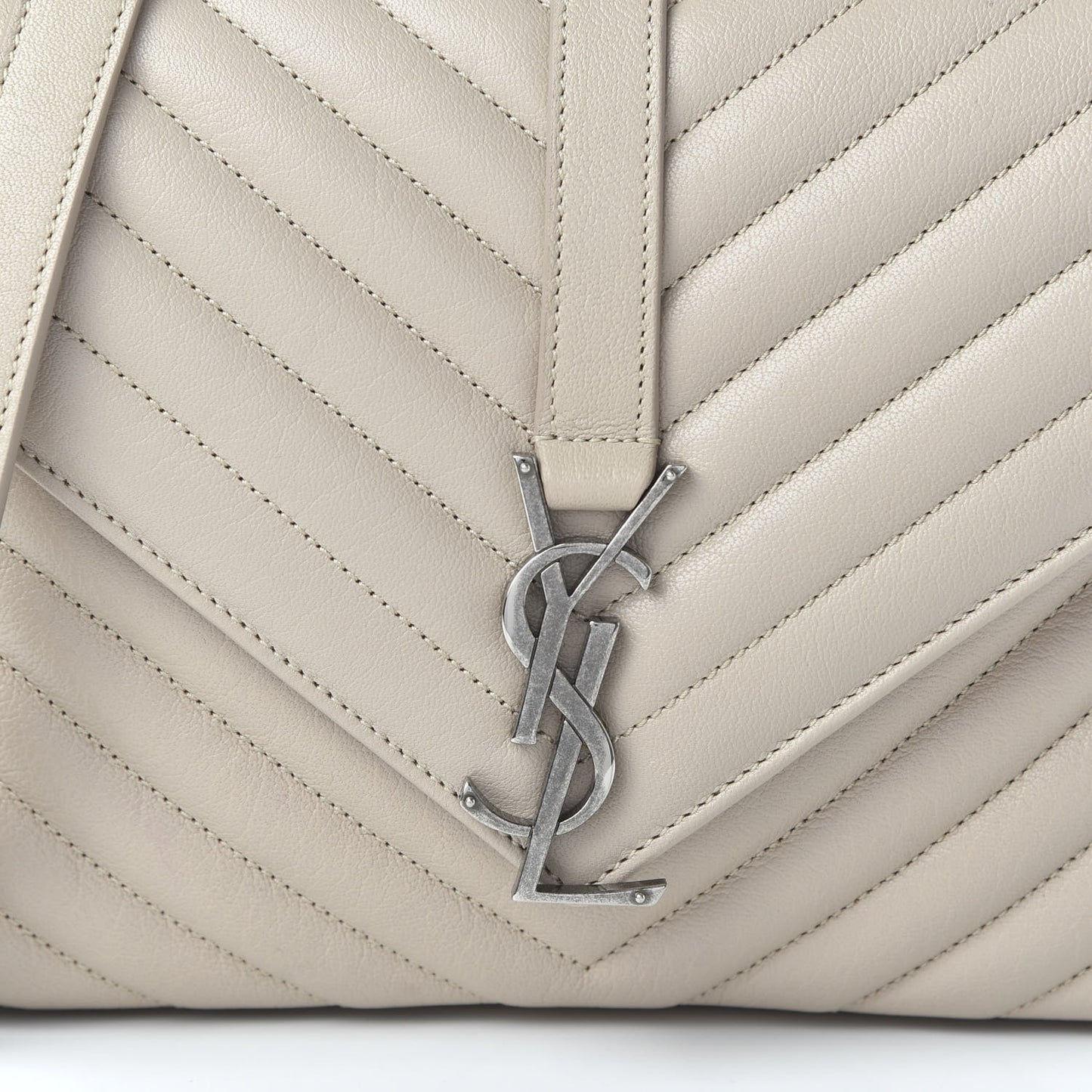Sheepskin Matelasse Chevron Monogram Medium College Bag Rose Antic