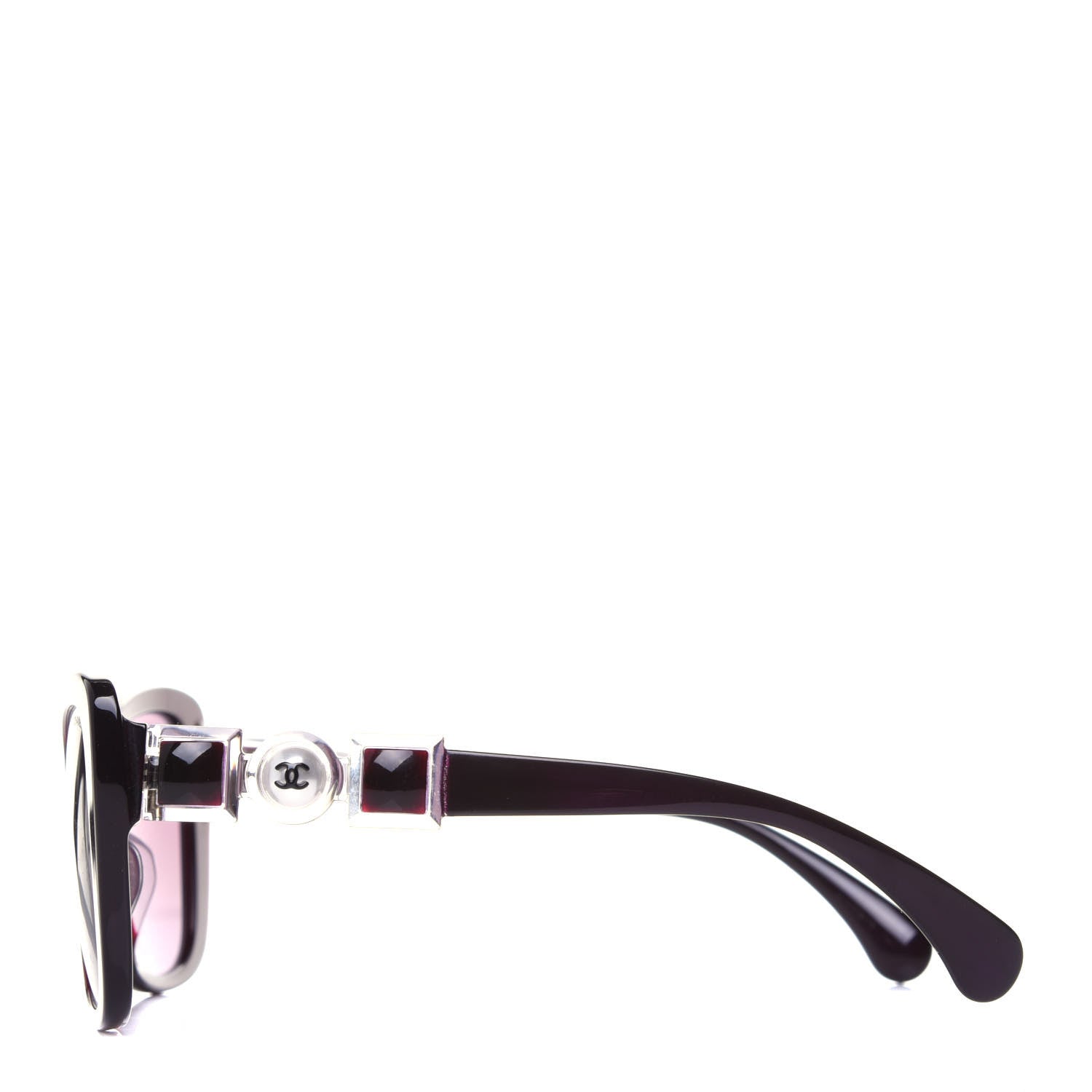 Chanel Acetate Pearl Butterfly Sunglasses 5445-H-A Dark Red 3 of 8