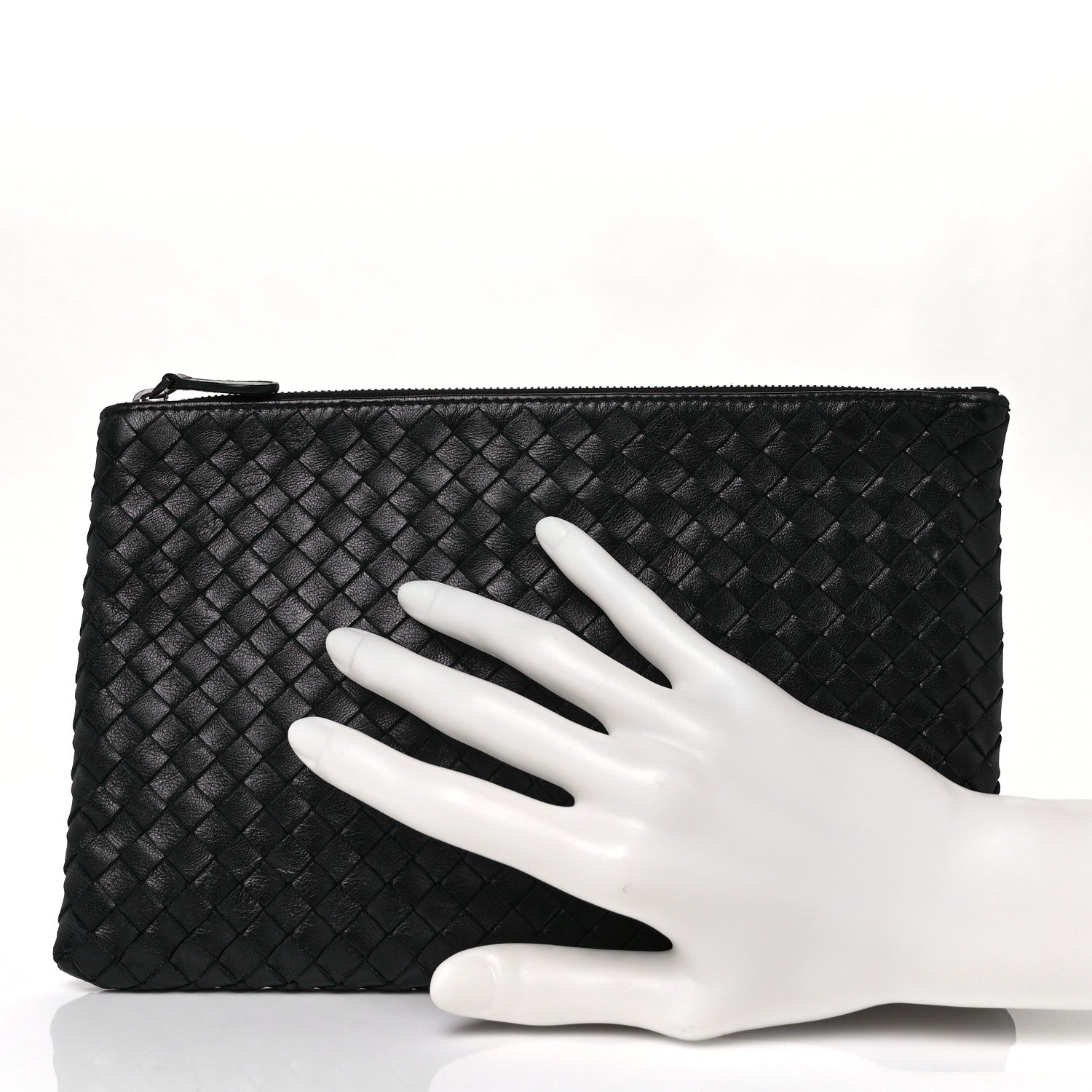 Bottega Veneta Nappa Intrecciato Medium Zip Pouch Black 2 of 8