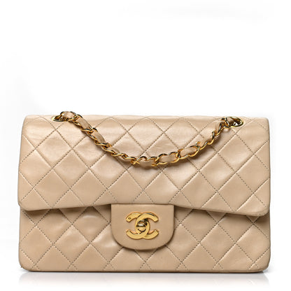 Chanel Lambskin Quilted Small Double Flap Beige 1 of 10