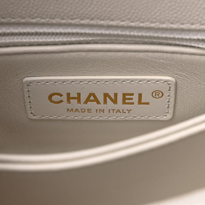 Chanel Caviar Quilted Extra Mini Coco Handle Flap White 6 of 10