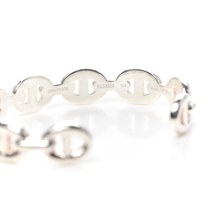 Hermes Sterling Silver MM Chaine d'Ancre Enchainee Cuff Bracelet SH 5 of 8