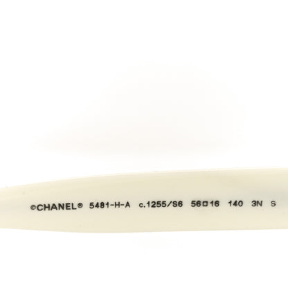 Chanel Acetate Pearl Cat Eye CC Sunglasses 5481-H-A White 5 of 7