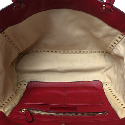 Valentino Garavani Vitello Medium Rockstud Tote Rosso Valentino 5 of 8