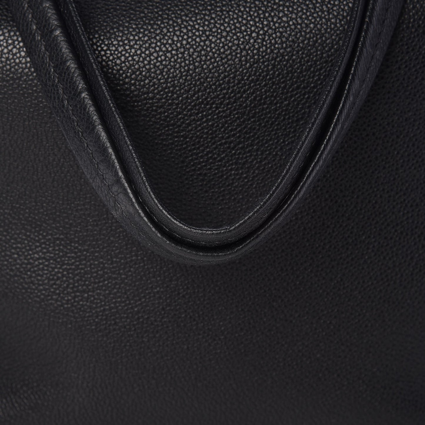 Soft Grained Calfskin Small Belt Cabas Phantom Black