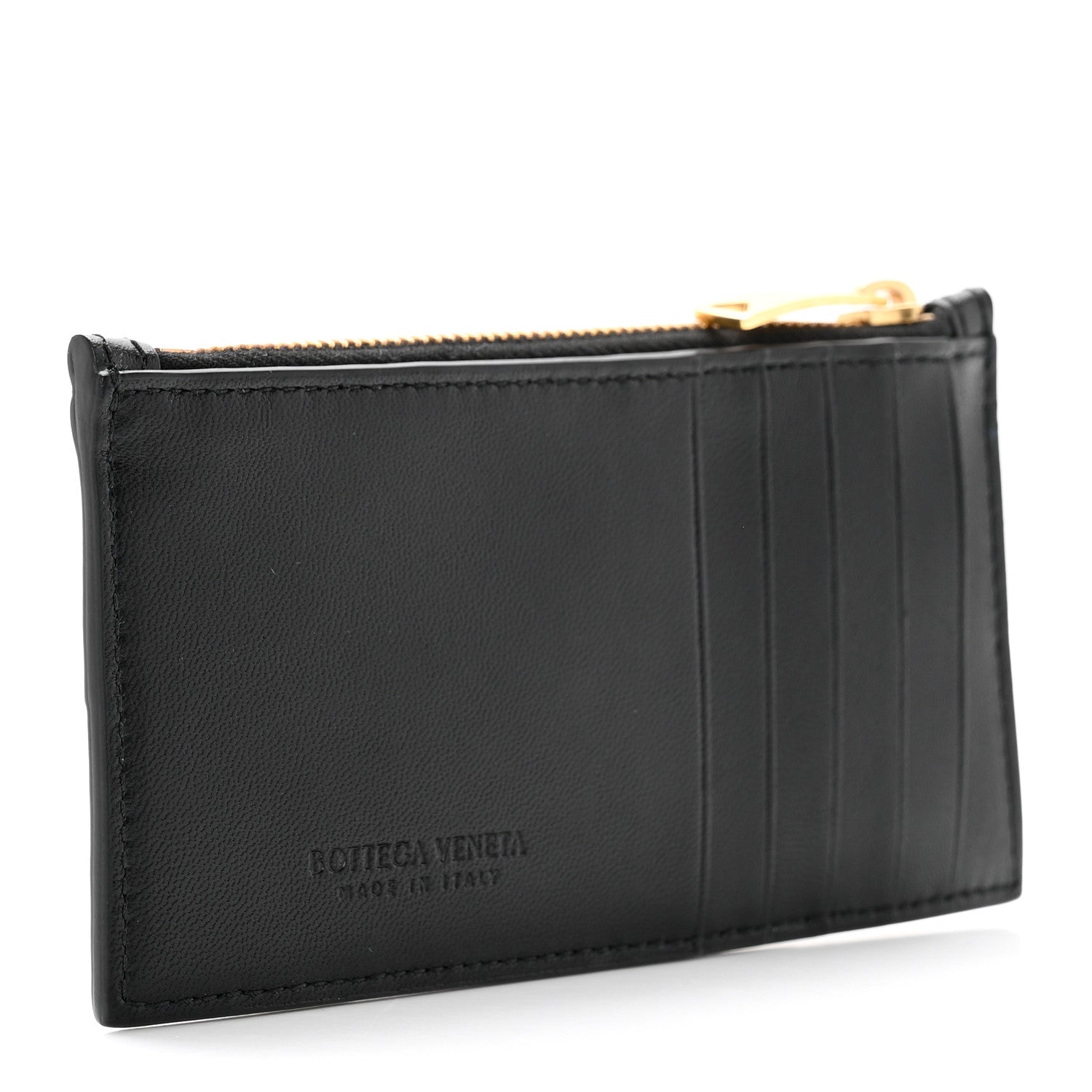Bottega Veneta Nappa Maxi Intrecciato Large Zip Wallet Black 3 of 7