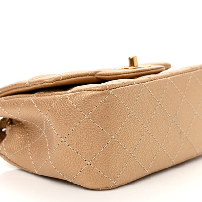 Chanel Metallic Caviar Quilted Mini Square Flap Gold 7 of 9