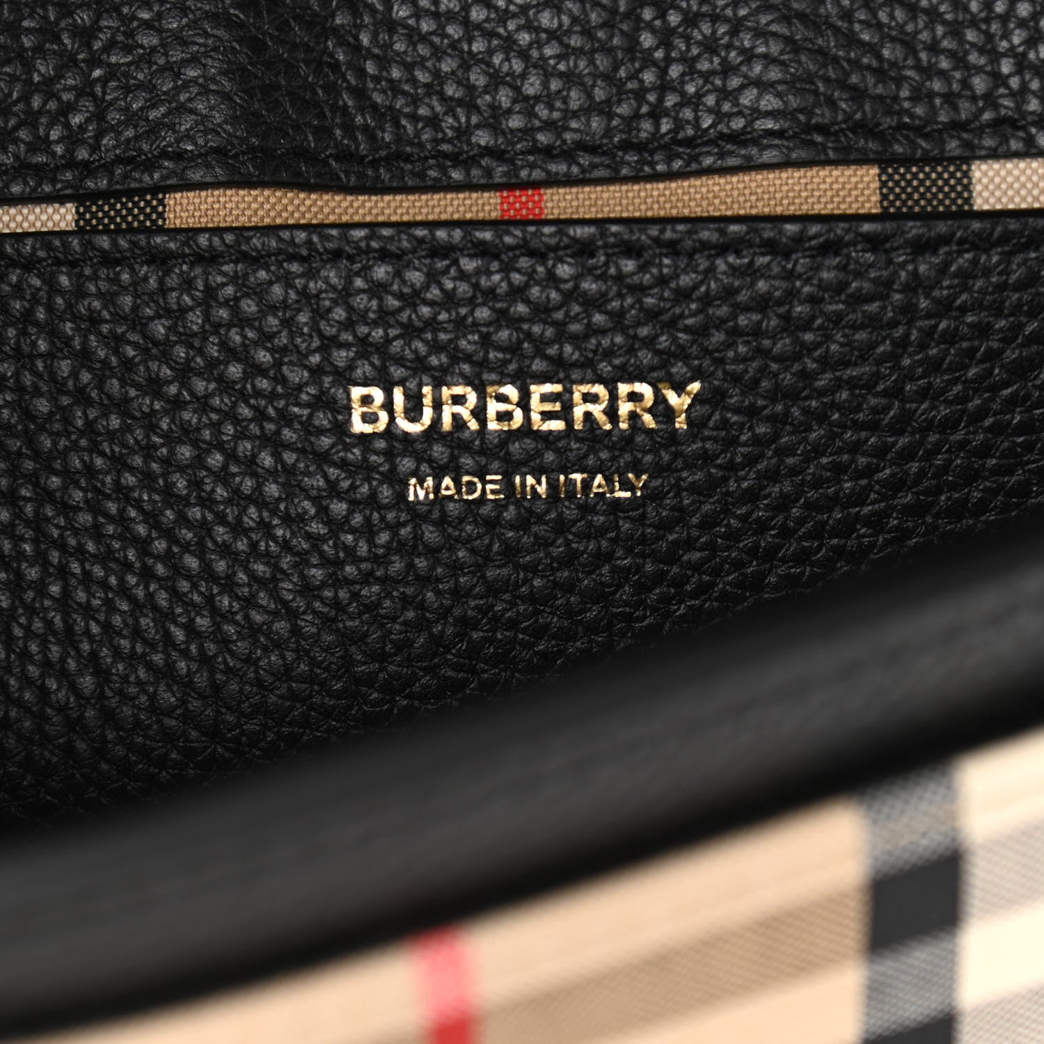 Burberry Grainy Calfskin Vintage Check Note Crossbody Bag Black 6 of 10