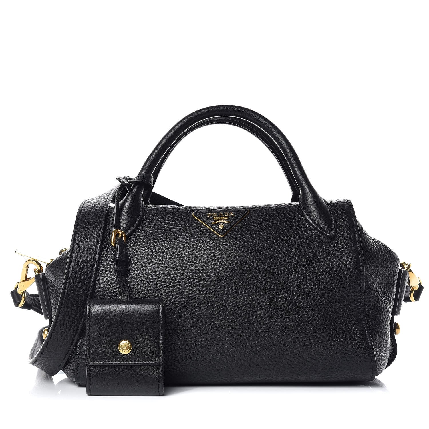 Prada Vitello Daino Satchel Black 1 of 10