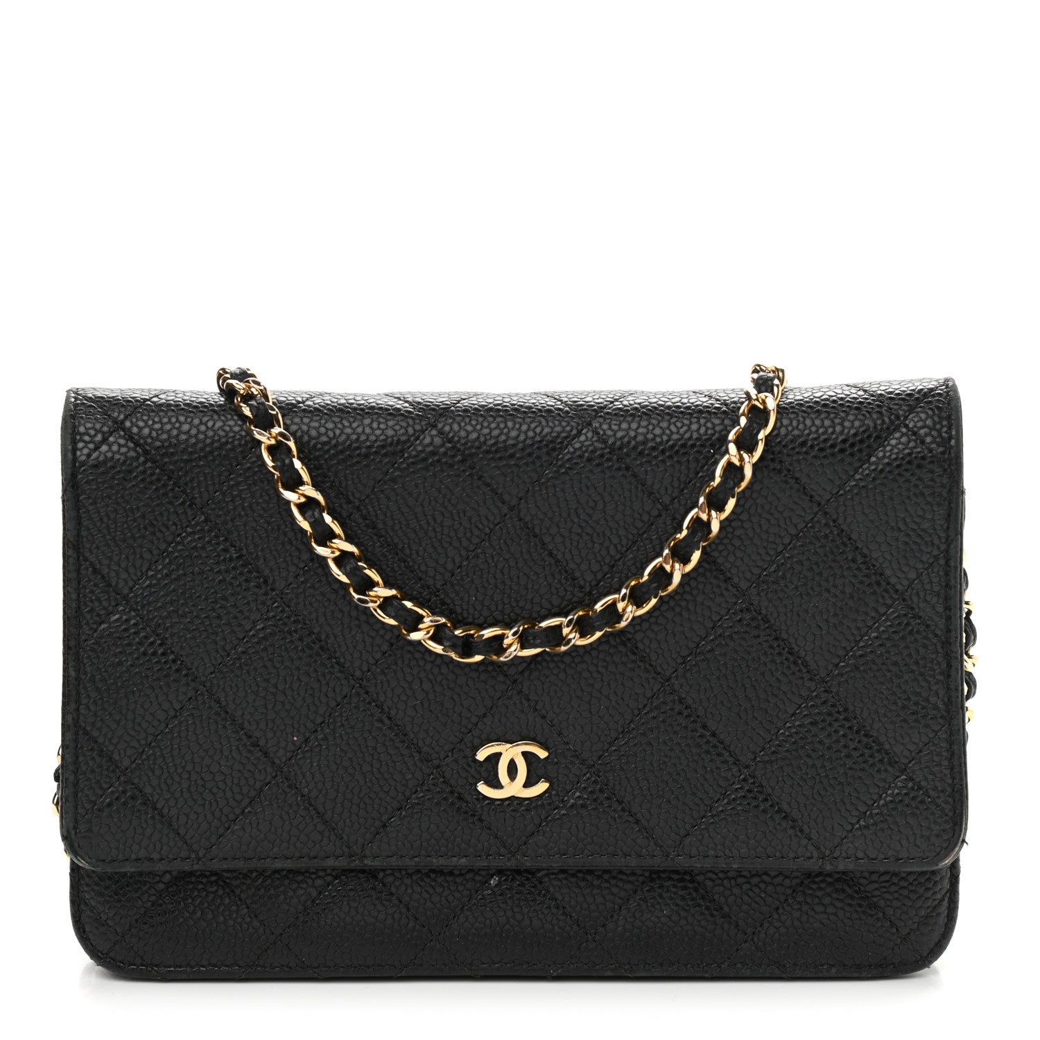 Chanel Caviar Quilted Wallet On Chain WOC Black 1 of 12