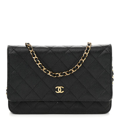 Chanel Caviar Quilted Wallet On Chain WOC Black 1 of 12