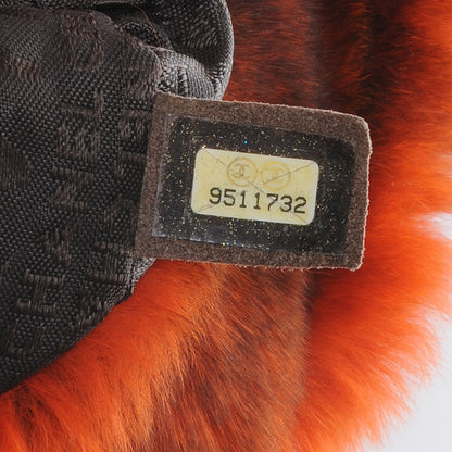 Chanel Lapin Rabbit Fur Triple Chain Flap Orange 7 of 7