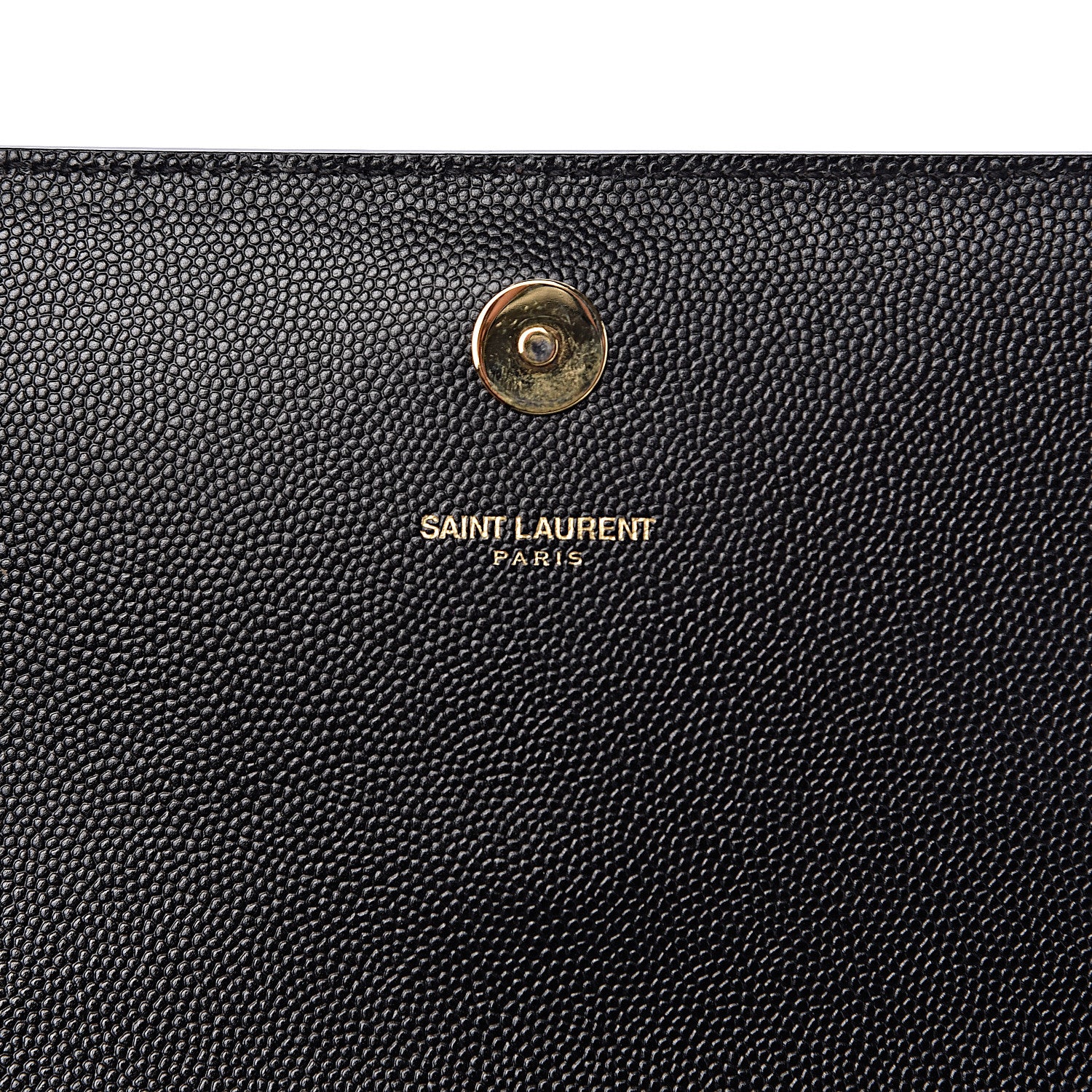 Saint Laurent Grain De Poudre Monogram Cassandre Clutch Black 6 of 9