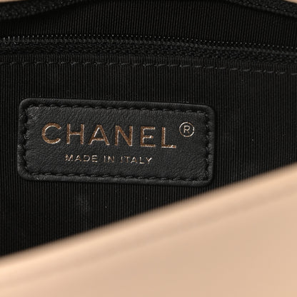 Chanel Sheepskin Quilted Medium Vintage Mademoiselle Flap Beige Black 6 of 11