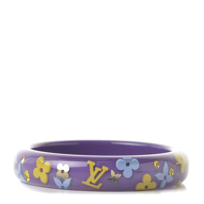 Louis Vuitton Resin Swarovski Large Inclusion Bracelet GM Purple 1 of 4