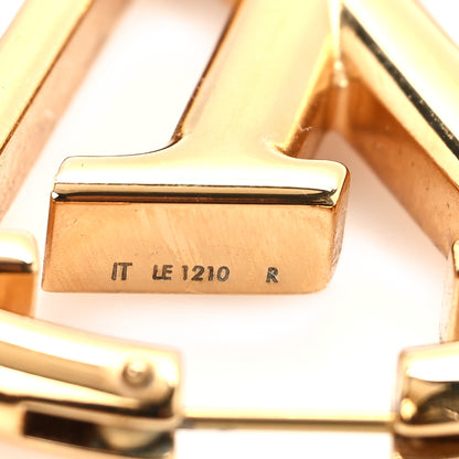 Louis Vuitton Metal Louise Hoop Earrings Gold 4 of 5