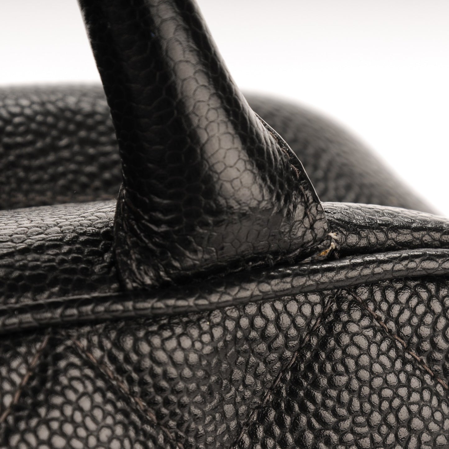 Caviar Quilted Small Bowler Black