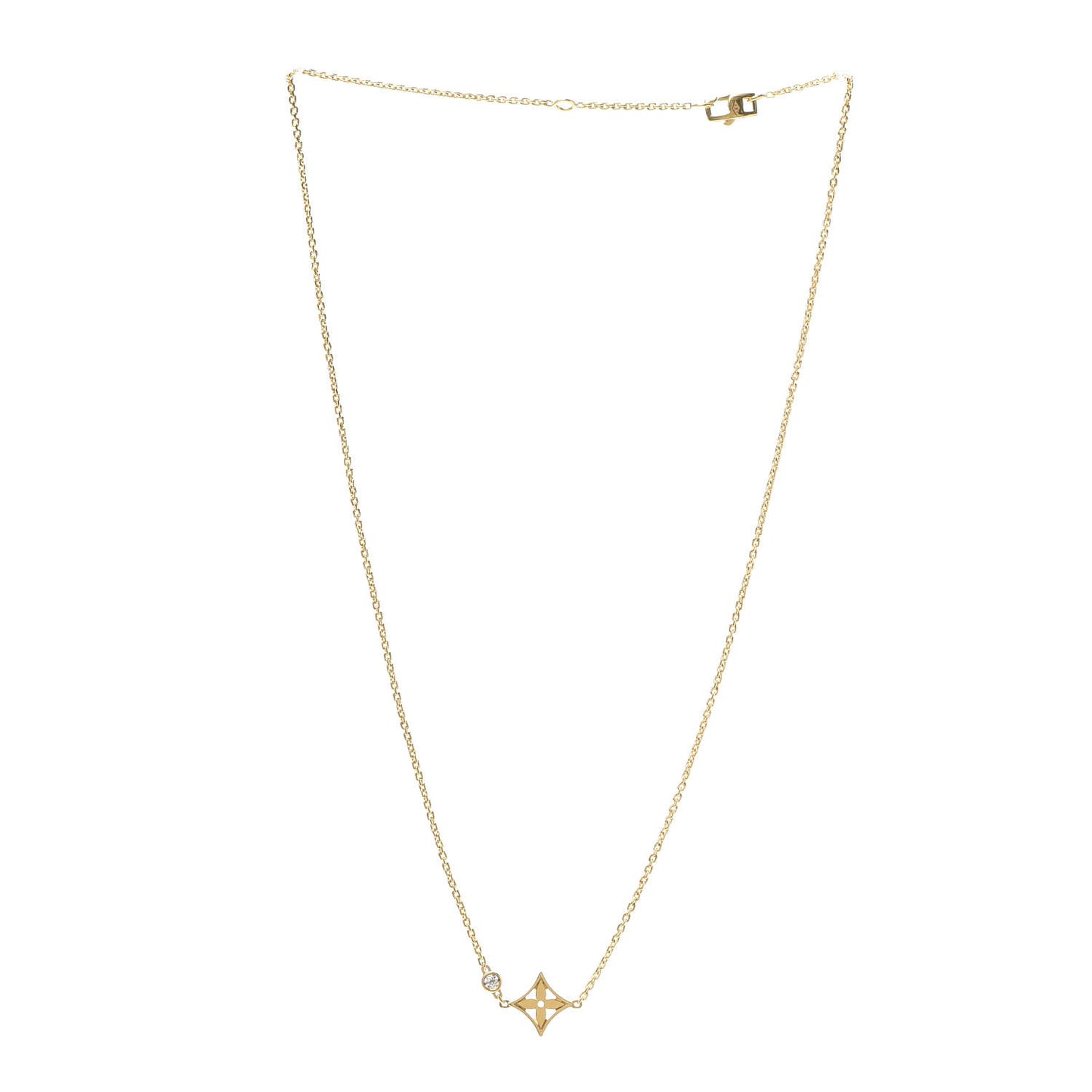 18K Yellow Gold Diamond Idylle Blossom Pendant Necklace