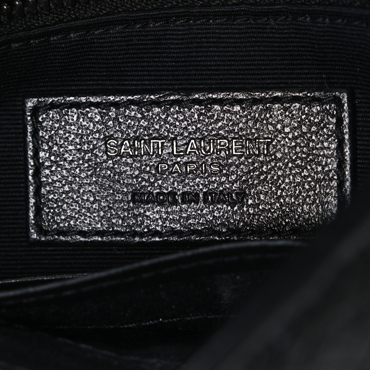 Saint Laurent Crinkled Calfskin Matelasse Monogram Niki Chain Wallet Black 6 of 10