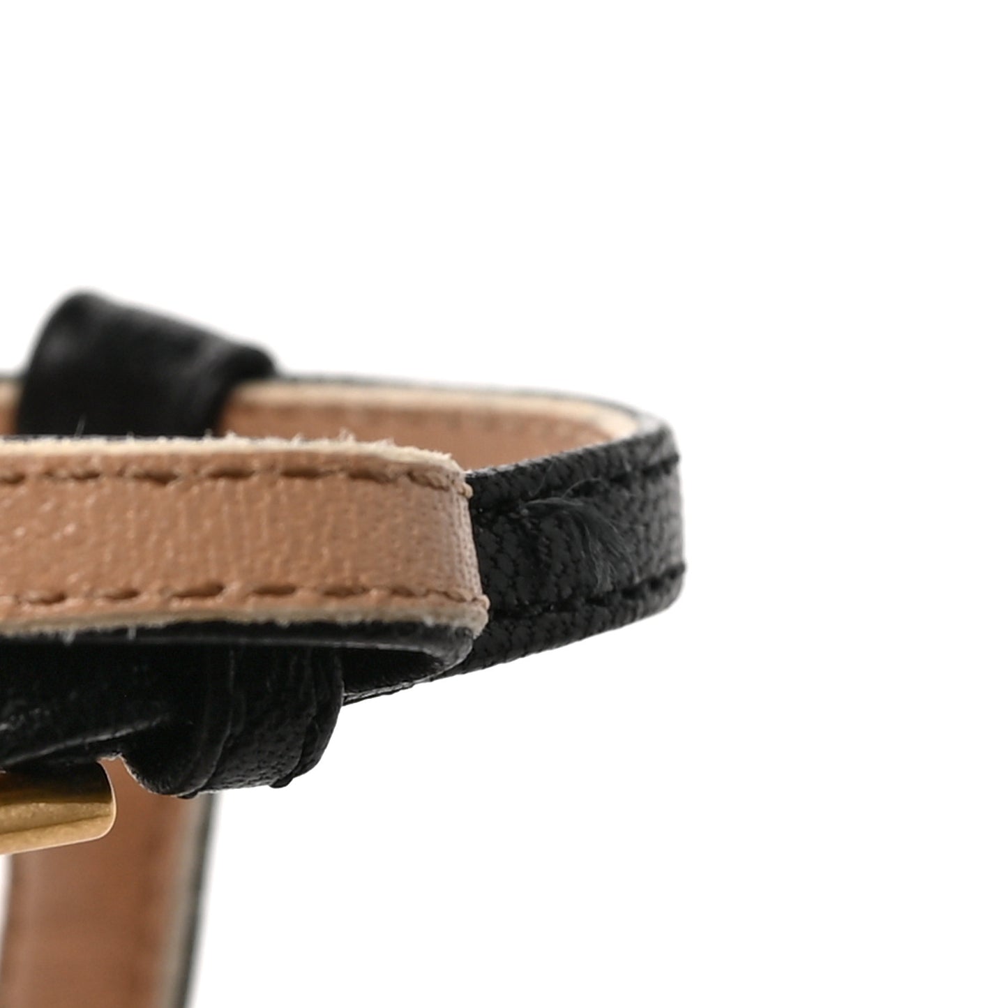 Lambskin Stretch Multi Strap 90mm Sandals 38.5 Black