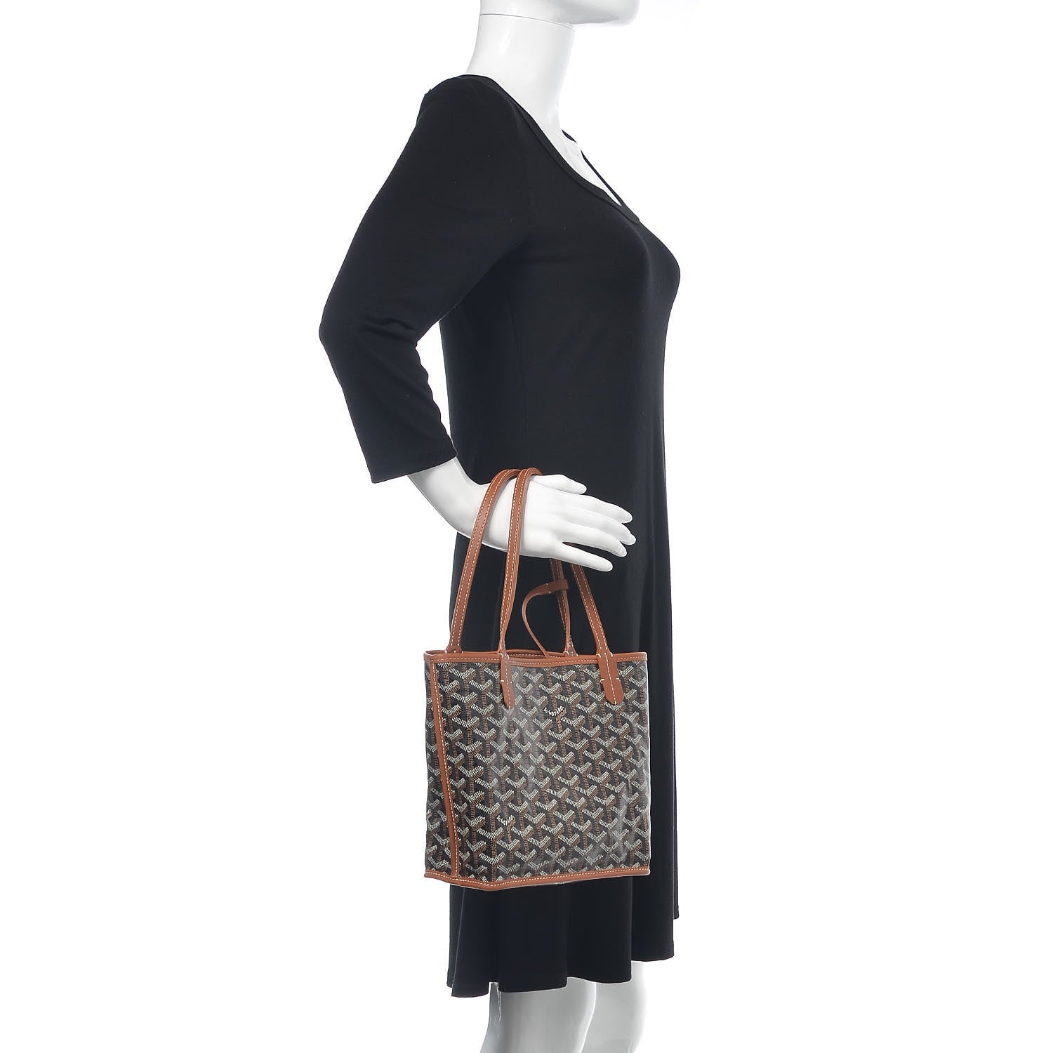 Goyard Goyardine Reversible Mini Anjou Black Gold 2 of 14