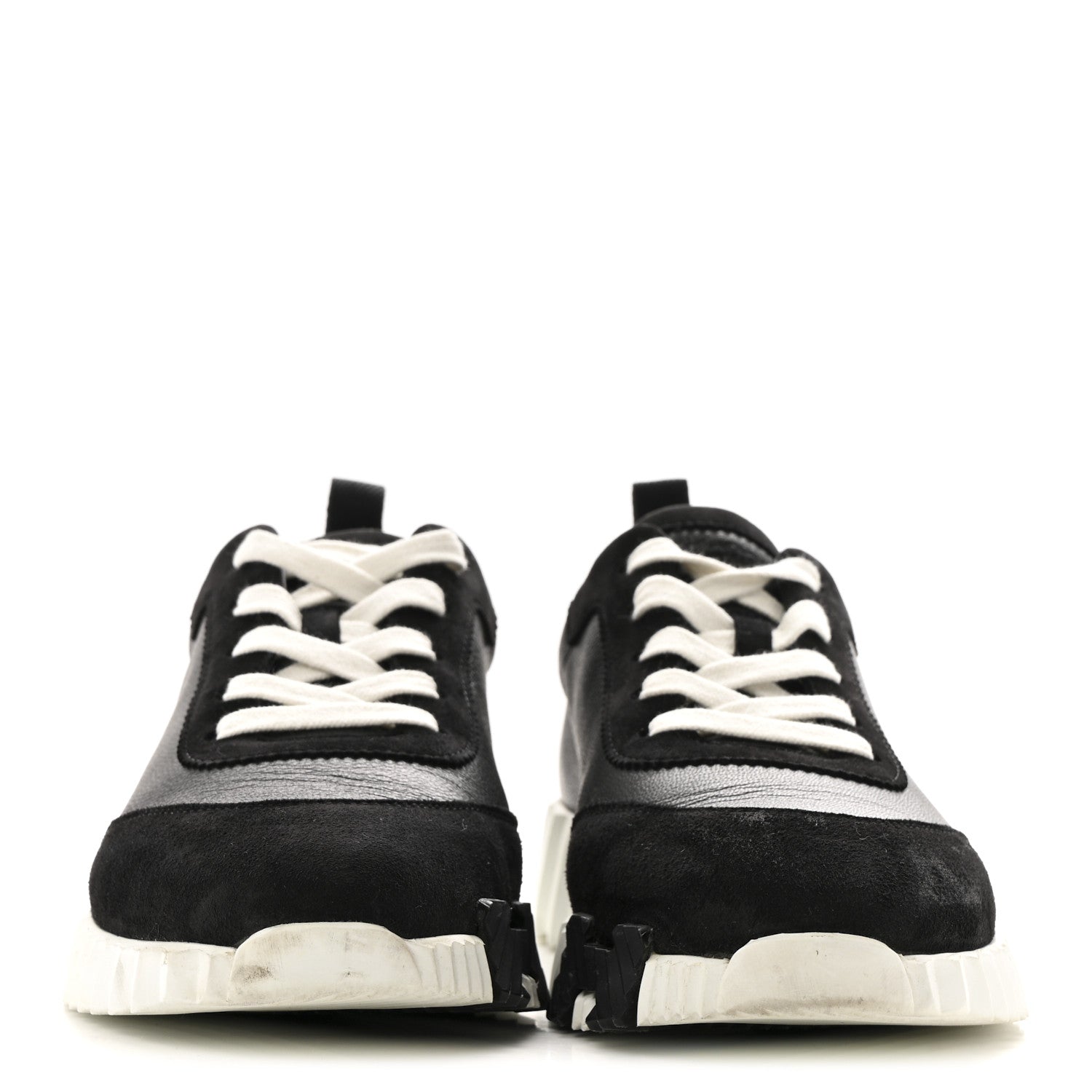 Hermes Goatskin Suede Goatskin Bouncing Sneakers 39 Black 3 of 12