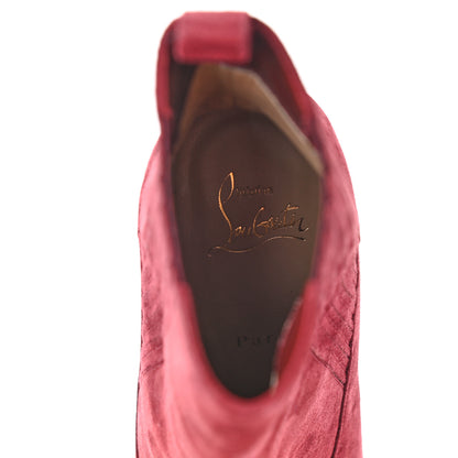 Christian Louboutin Veau Velours Calfskin Jurassic Me In The 90s 100 Ankle Boots 36 Tanin 7 of 8