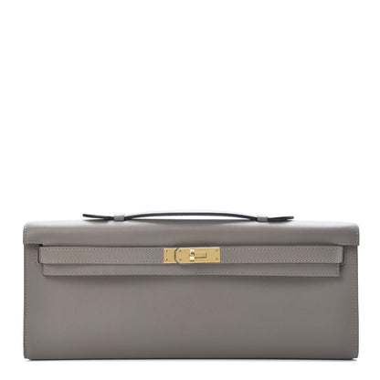 Hermes Swift Kelly Cut Clutch Pochette Gris Asphalt 1 of 10