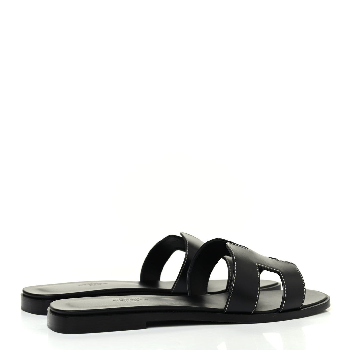 Box Calfskin Oran Sandals 38.5 Black