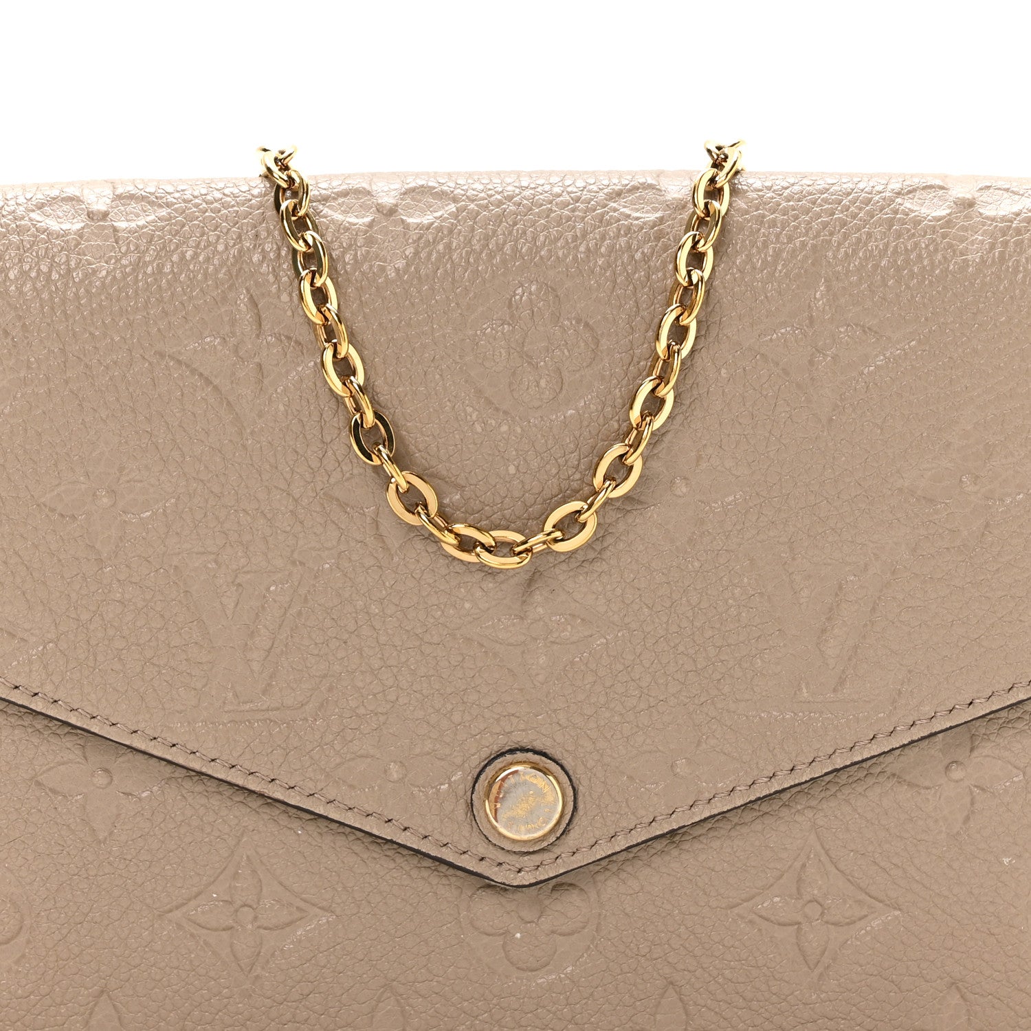 Louis Vuitton Empreinte Pochette Felicie Chain Wallet Tourterelle 8 of 10