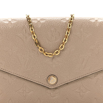 Louis Vuitton Empreinte Pochette Felicie Chain Wallet Tourterelle 8 of 10