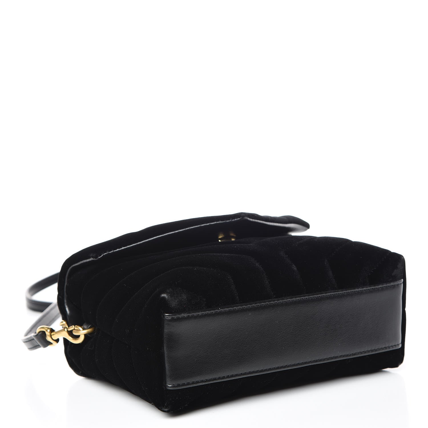 Saint Laurent Velvet Y Quilted Monogram Toy Loulou Chain Satchel French Black 4 of 10