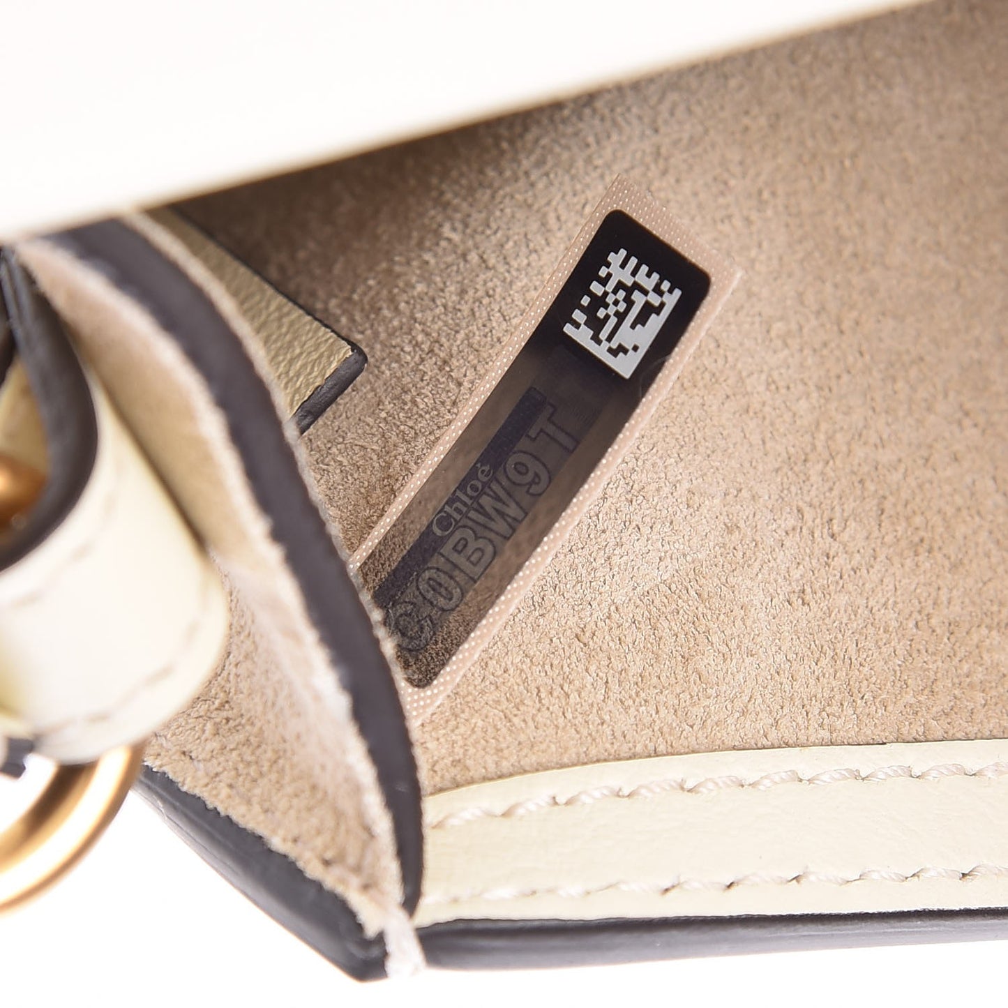 Calfskin Suede Small Nile Bracelet Bag Off White