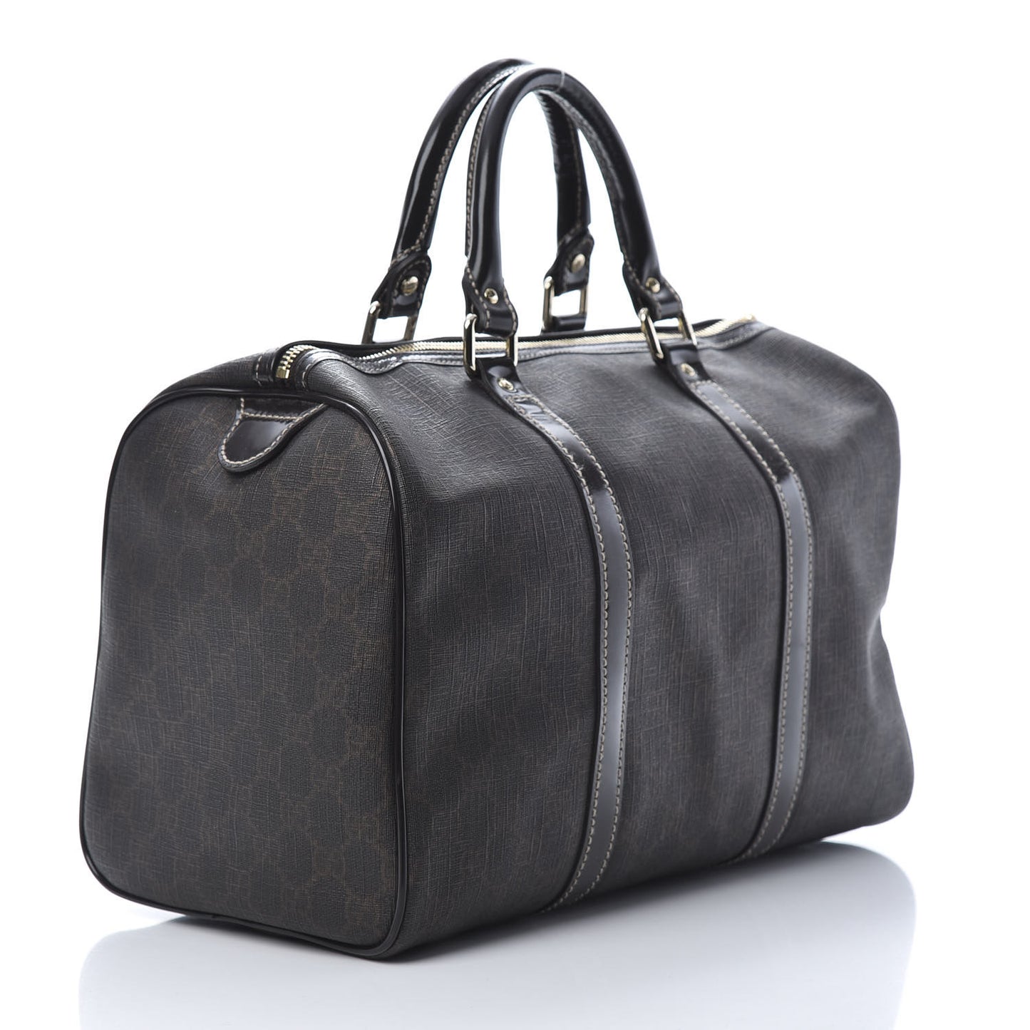 GG Supreme Monogram Medium Boston Dark Brown